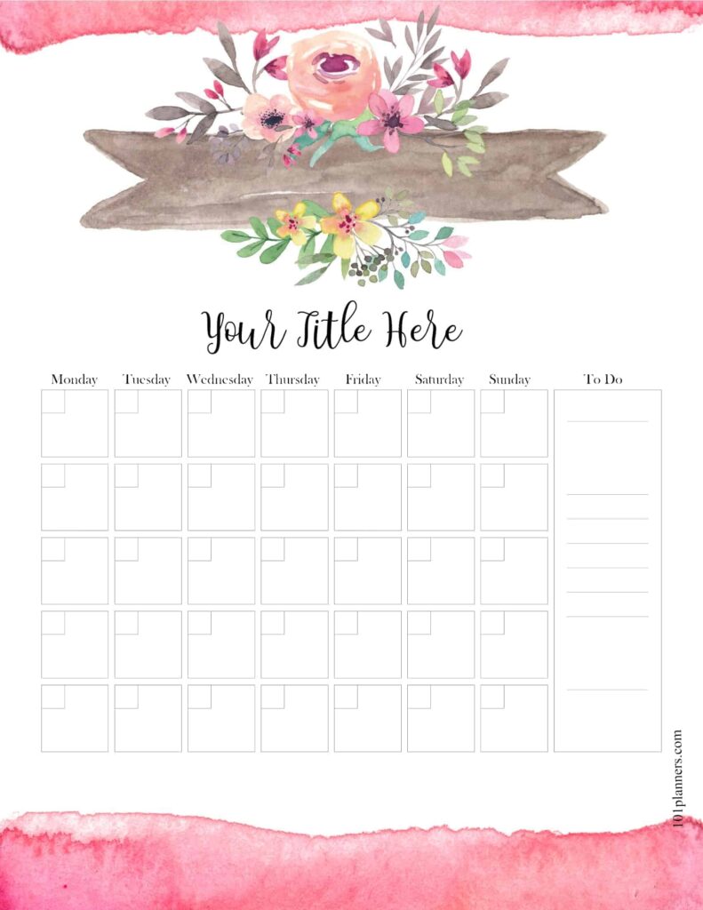 Free Calendar Templates Printable