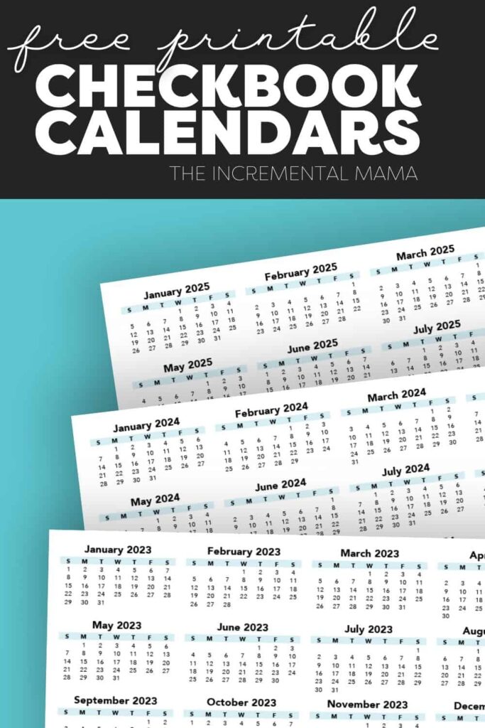 Free Checkbook Calendar 2025 2026 Keep Track Of Your Finances With 