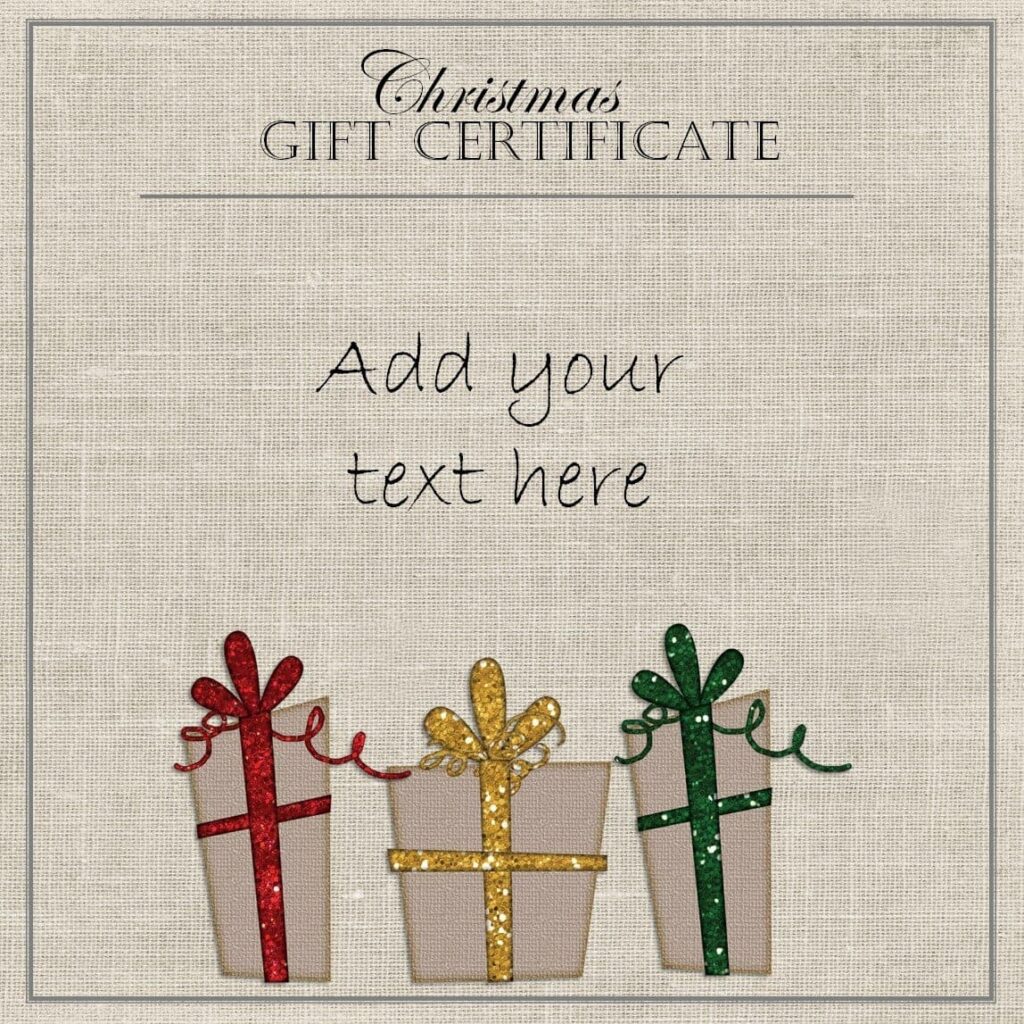 Free Christmas Gift Certificate Template Customize Online Download