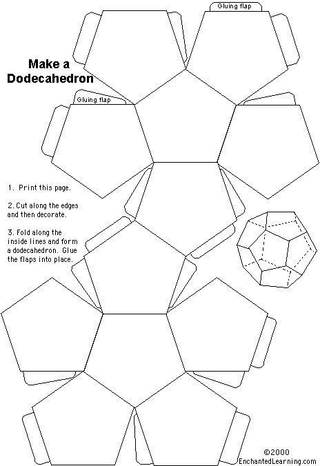 FREE Dodecahedron Printable Print Out This Model From Enchanted 