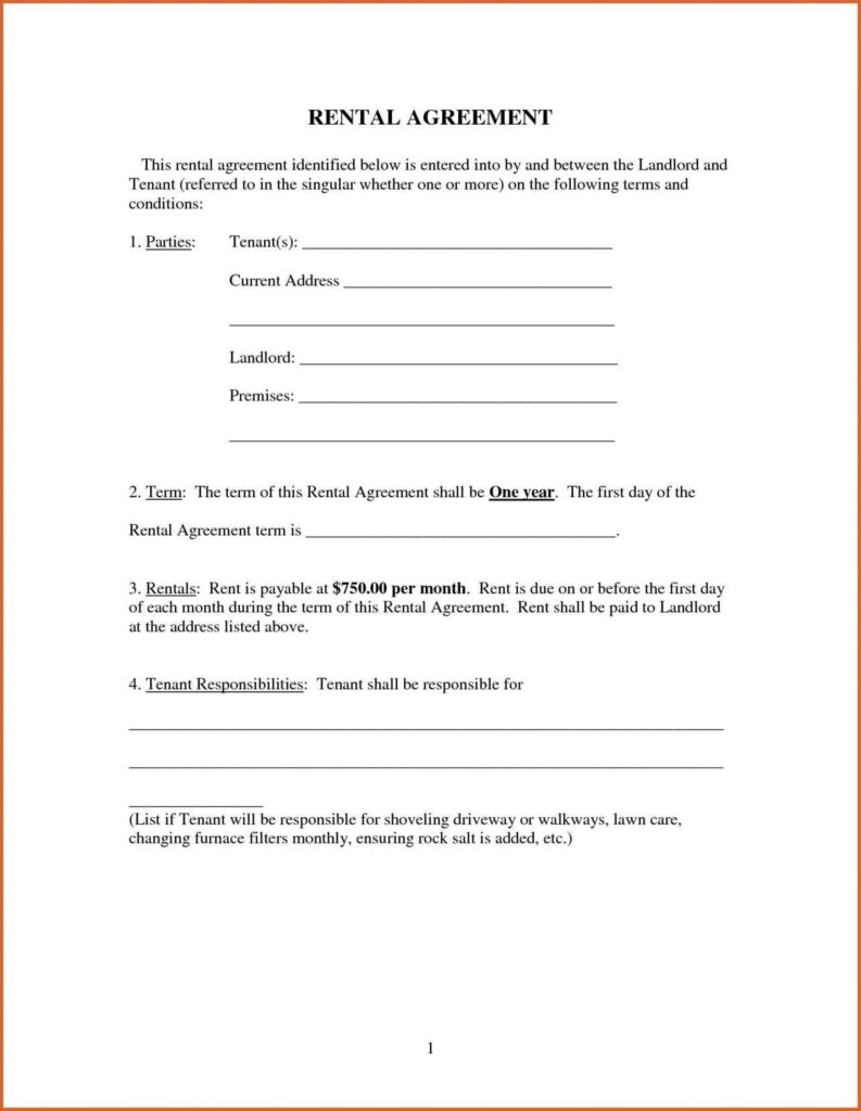 Free Fillable Printable Lease Agreement Form