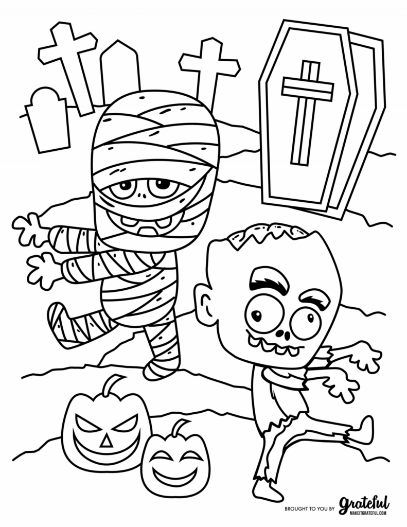 Free Halloween Coloring Pages For Kids or For The Kid In You 