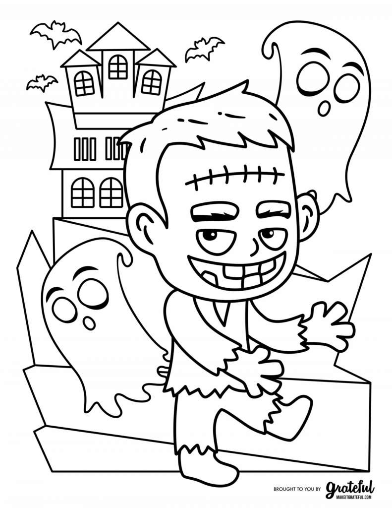 Free Halloween Coloring Pages For Kids or For The Kid In You 