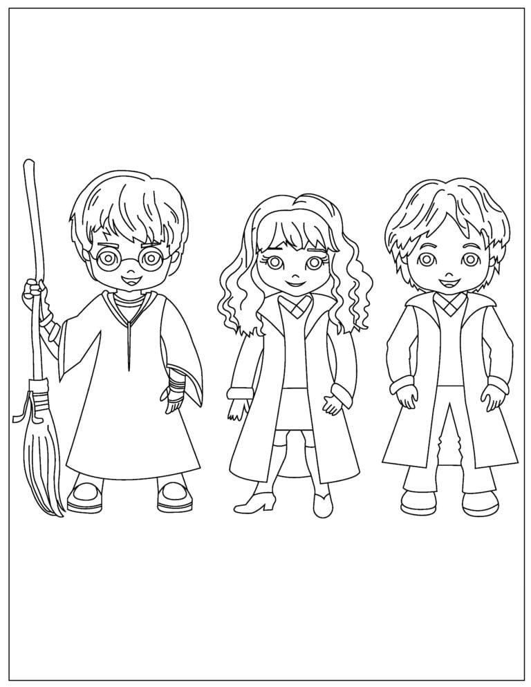 Free HARRY POTTER Coloring Pages For Download Printable PDF 