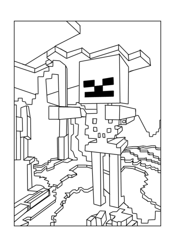 Free Minecraft Coloring Page To Color Minecraft Coloring Pages For Kids