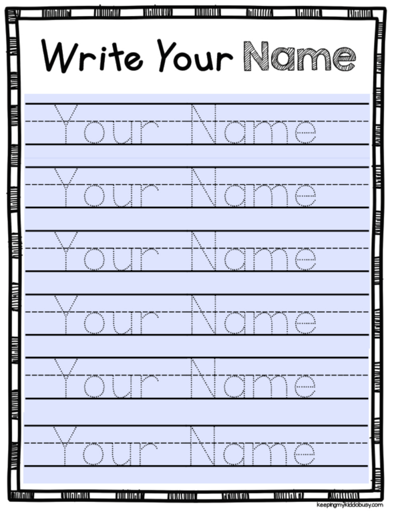 Free Name Tracing Printables With Lines