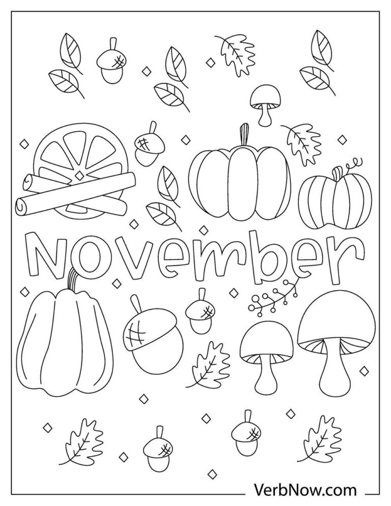 Free NOVEMBER Coloring Pages For Download Printable PDF