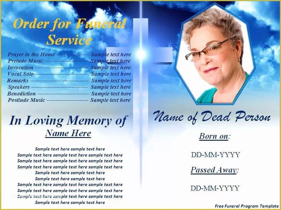 Free Obituary Templates Download