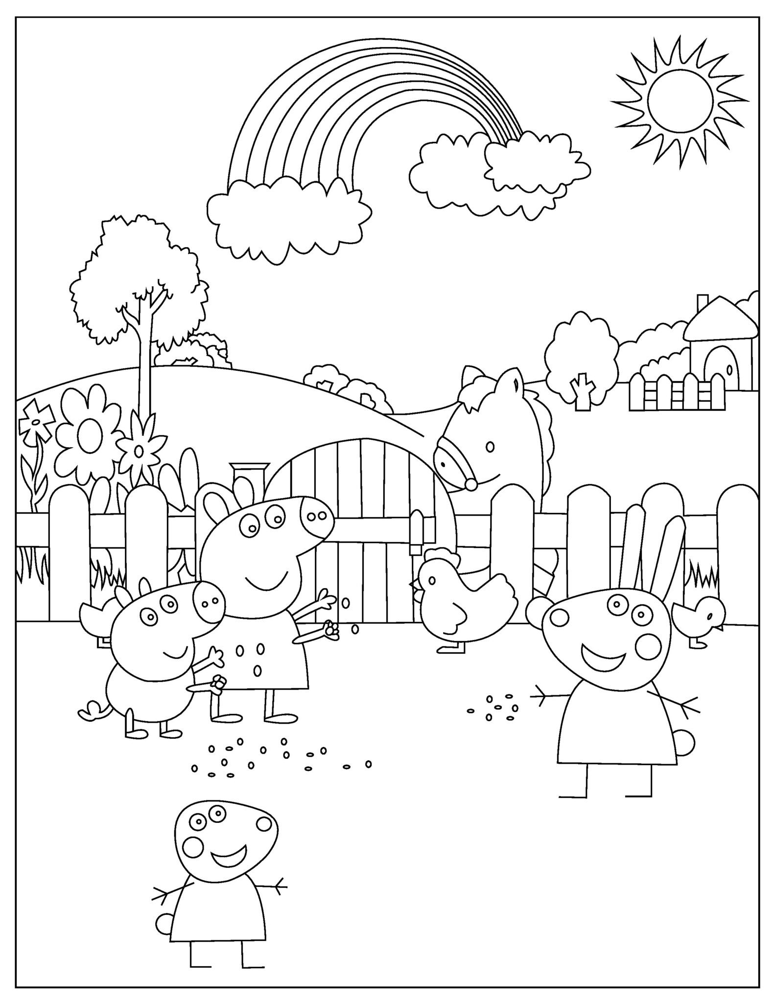 Free PEPPA PIG Coloring Pages For Download Printable PDF