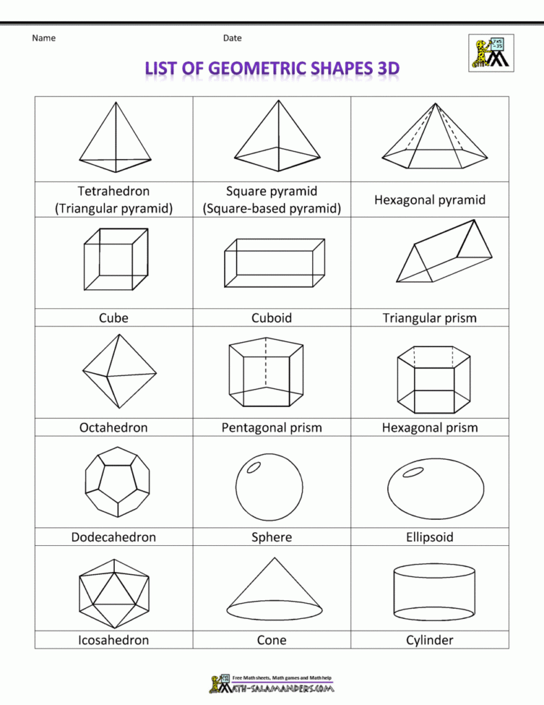 Free Printable 3d Geometric Shapes