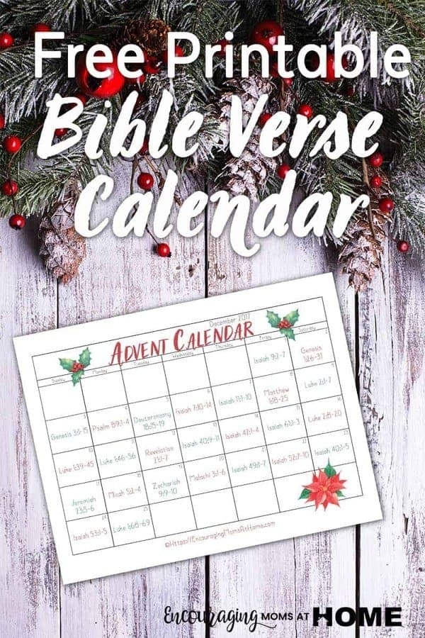 Free Printable Advent Calendar Bible Verses