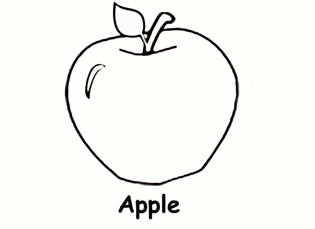 Free Printable Apple Coloring Pages For Kids