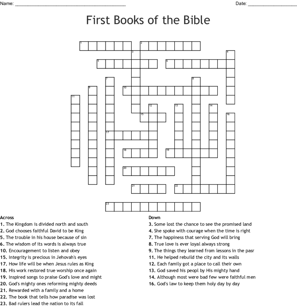 Free Printable Bible Crossword Puzzles With Answers Web Find A Free 