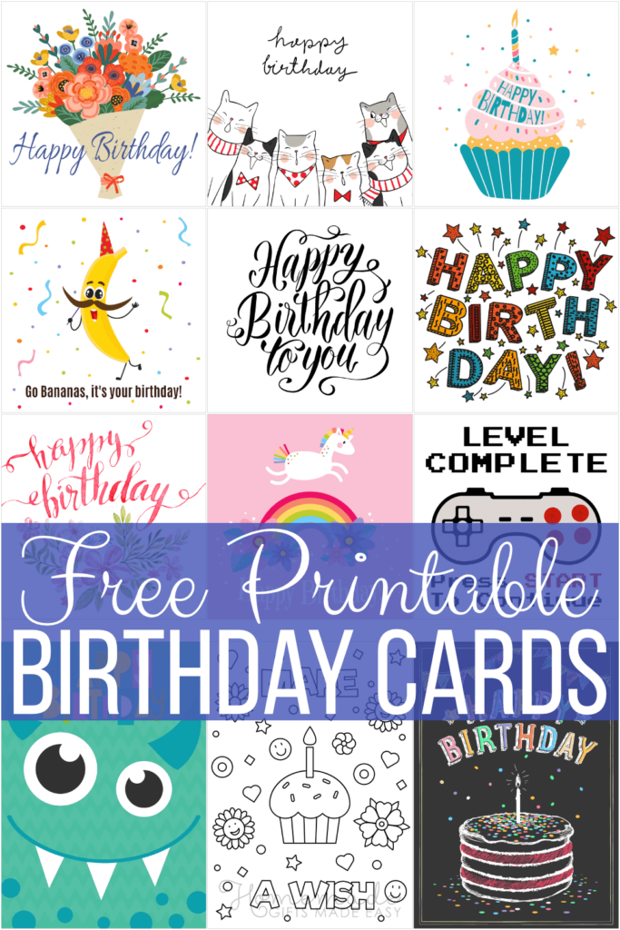 Free Printable Birthday Cards