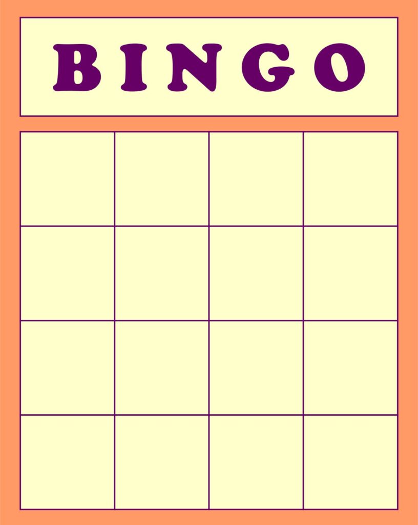 Free Printable Blank Bingo Template