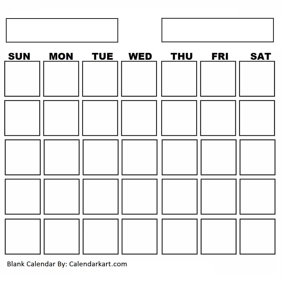 Free Printable Blank Calendar Templates CalendarKart