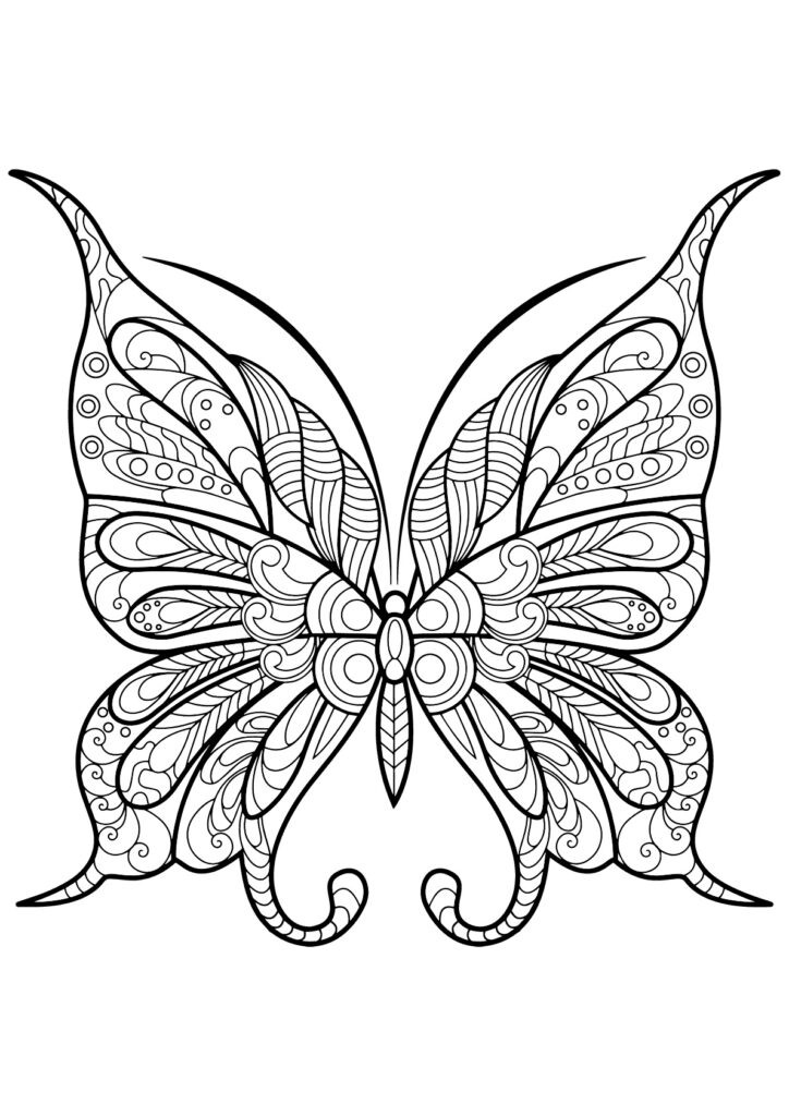 Free Printable Butterfly Coloring Page Butterflie Coloring Pages For Kids