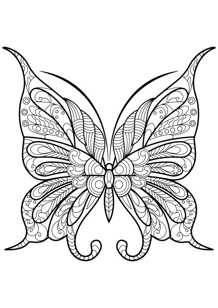 Free Printable Butterfly Coloring Page Butterflie Coloring Pages For Kids