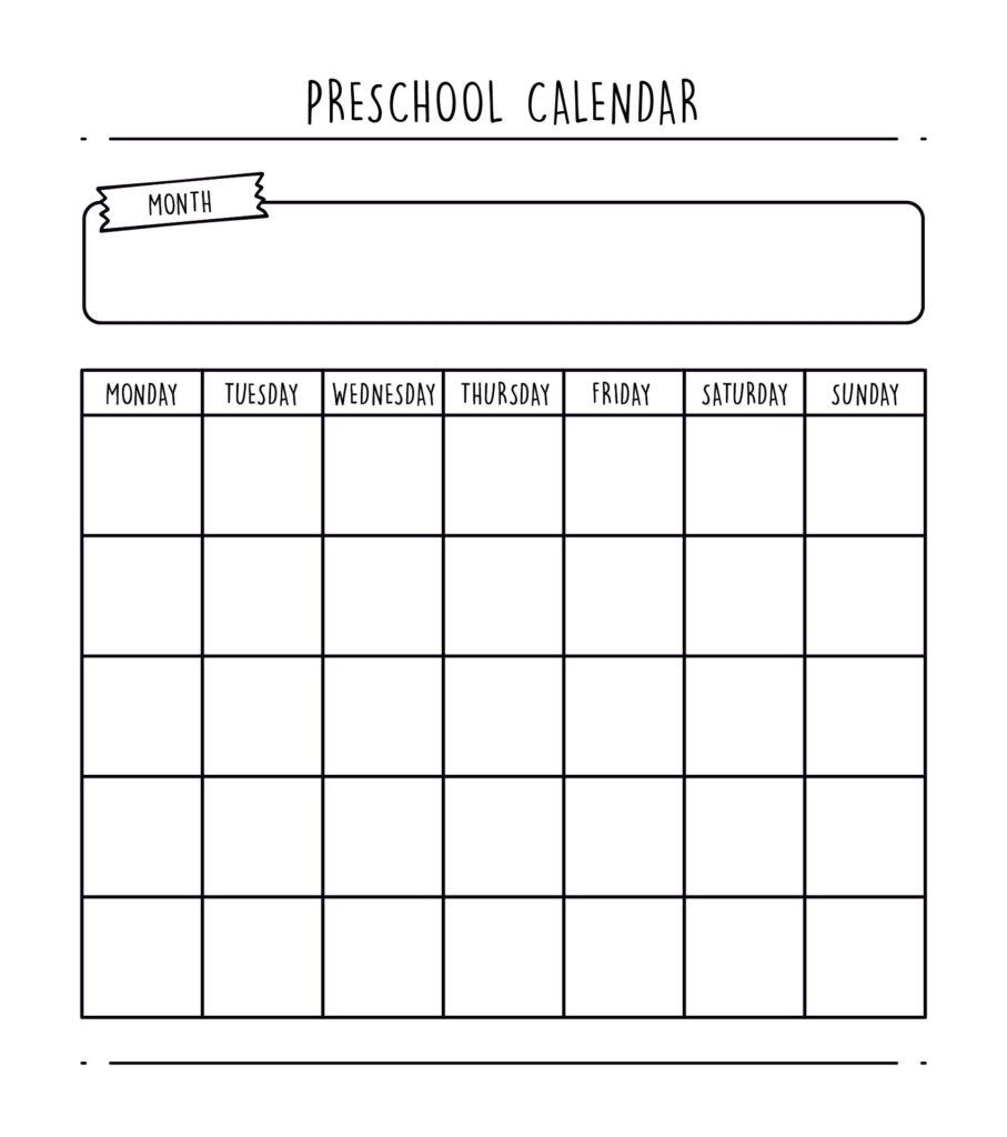 Free Printable Calendar For Children