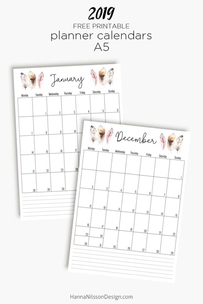 Free Printable Calendar Refills For Planners Calendar Printables Free 