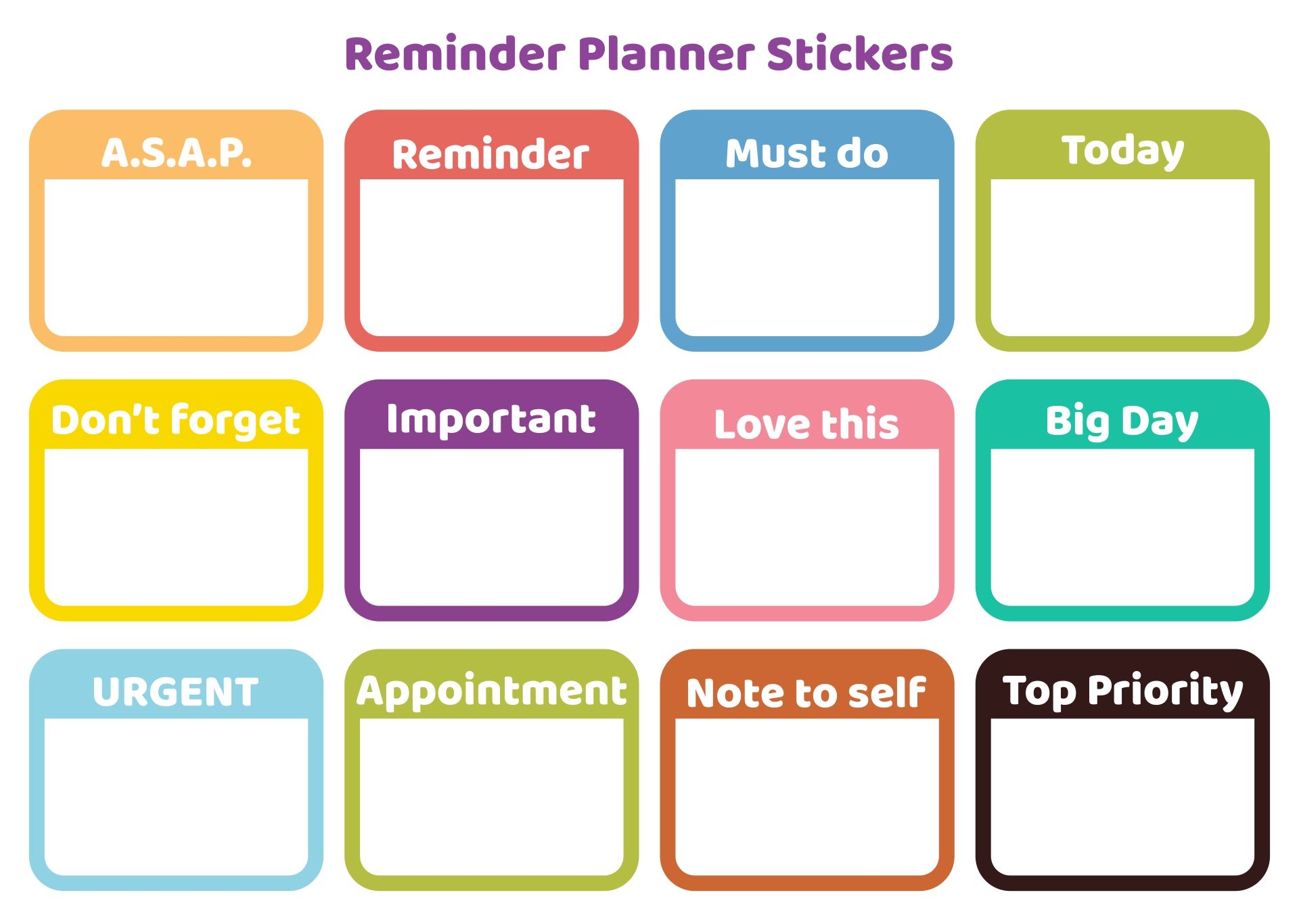 Free Printable Calendar Reminder Stickers Printablee