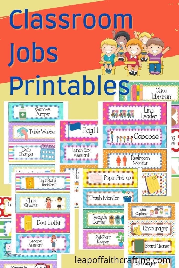 FREE Printable Classroom Jobs PDF To Use Now Classroom Jobs 