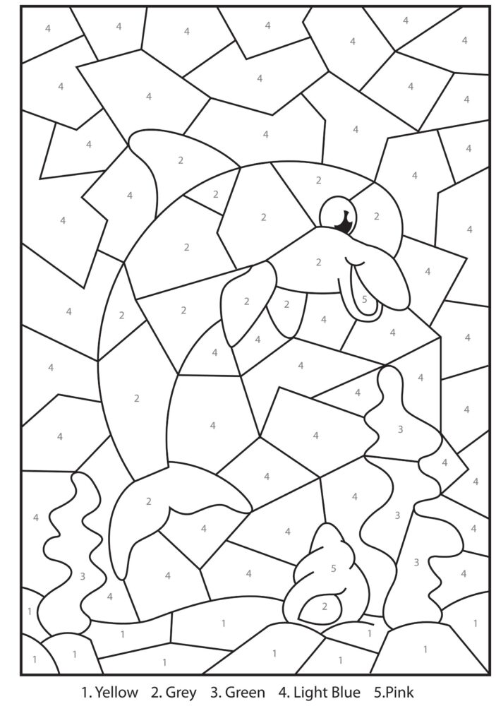 Free Printable Color By Number Coloring Pages