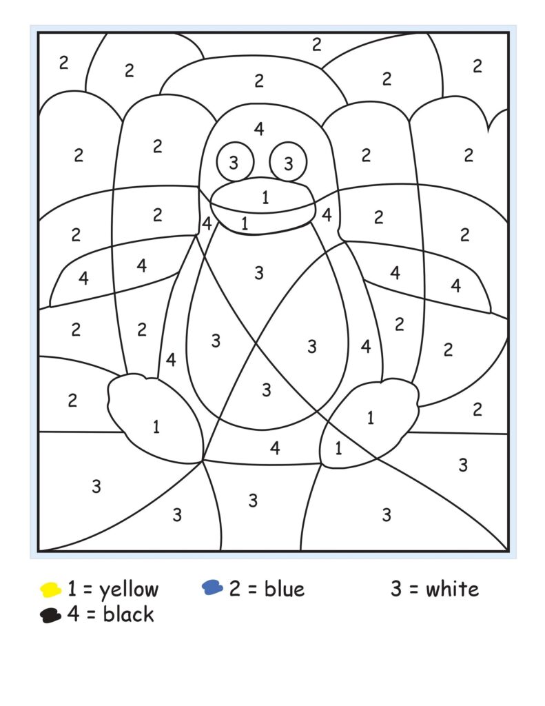 Free Printable Color By Number Sheets