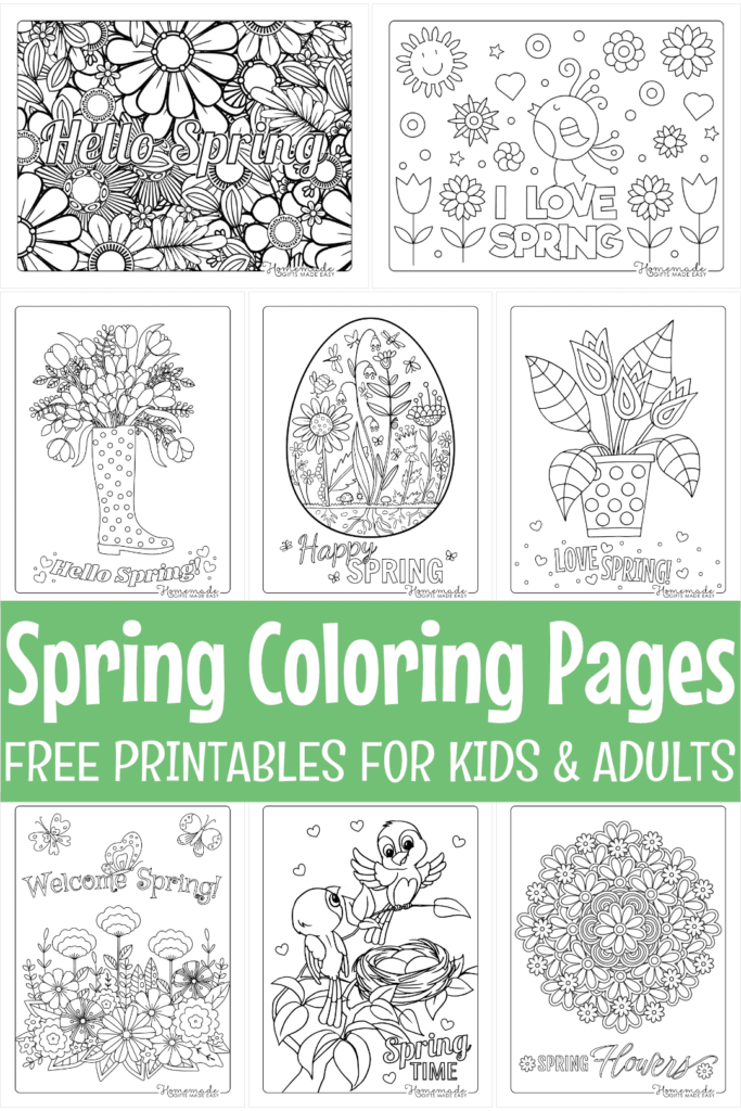Free Printable Coloring Pages For Spring