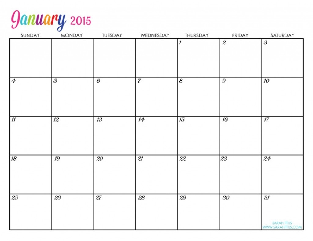 Free Printable Customizable Calendar