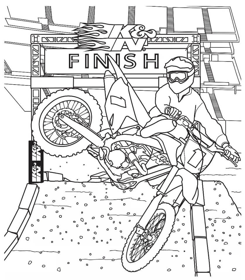 Free Printable Dirt Bike Coloring Pages