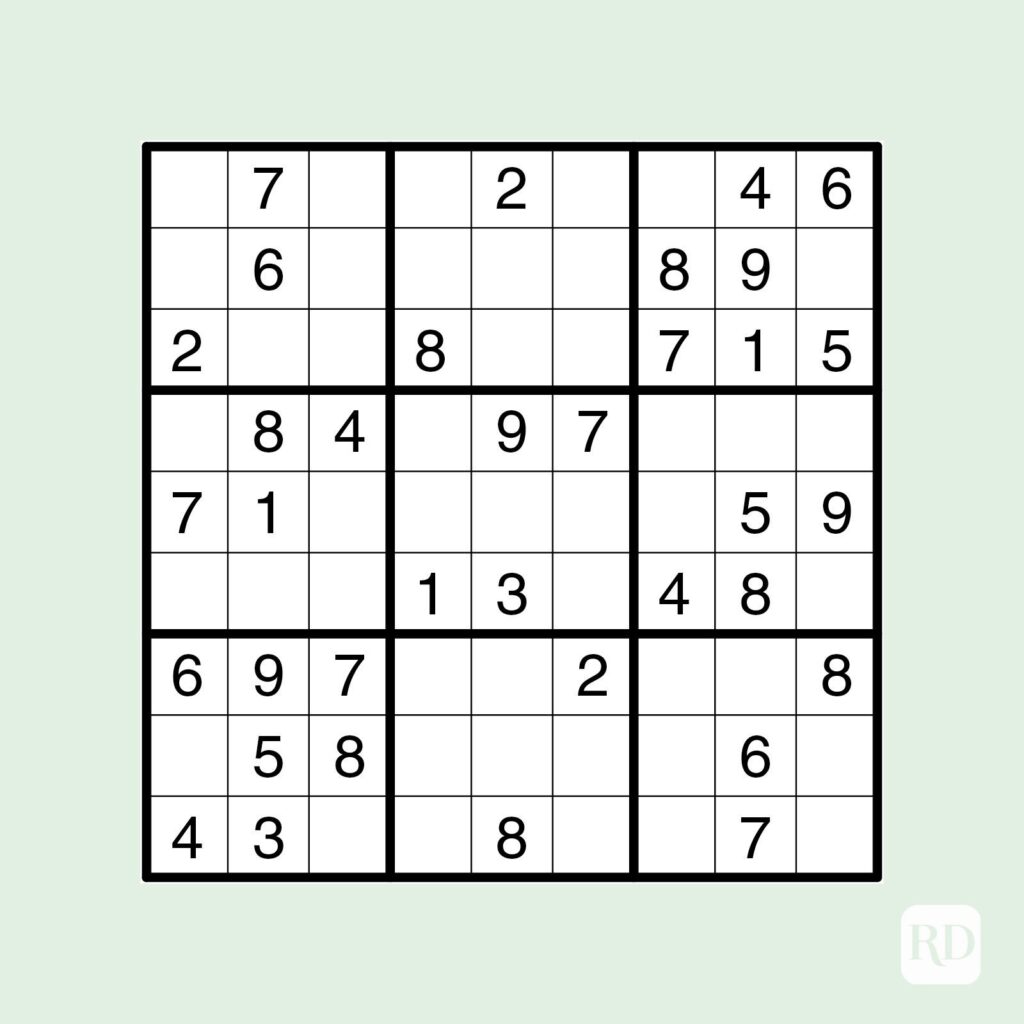 Free Printable Easy Sudoku