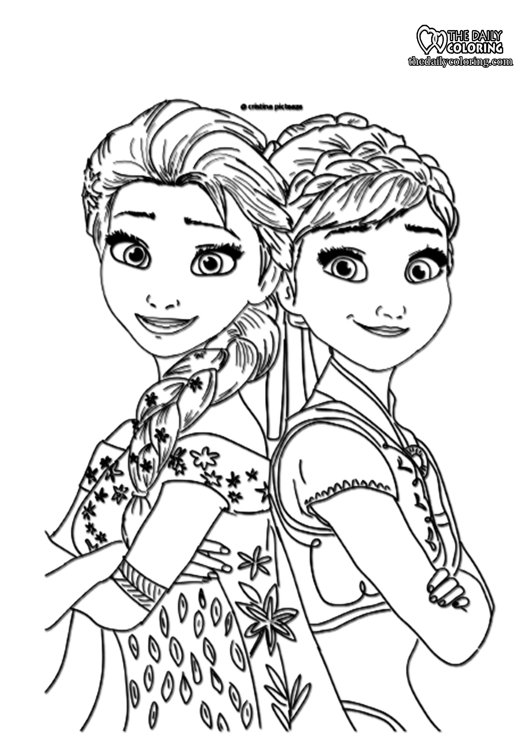 Free Printable Elsa And Anna Coloring Pages