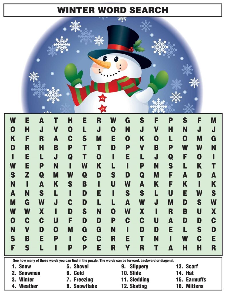 Free Printable Fun Word Searches