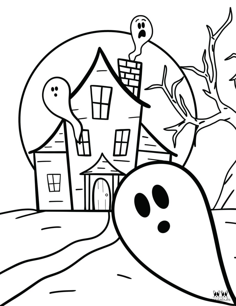 Free Printable Ghost Coloring Pages Printabulls