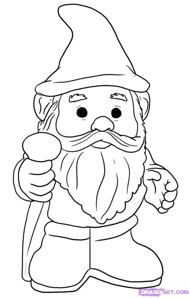 Free Printable Gnome Coloring Pages