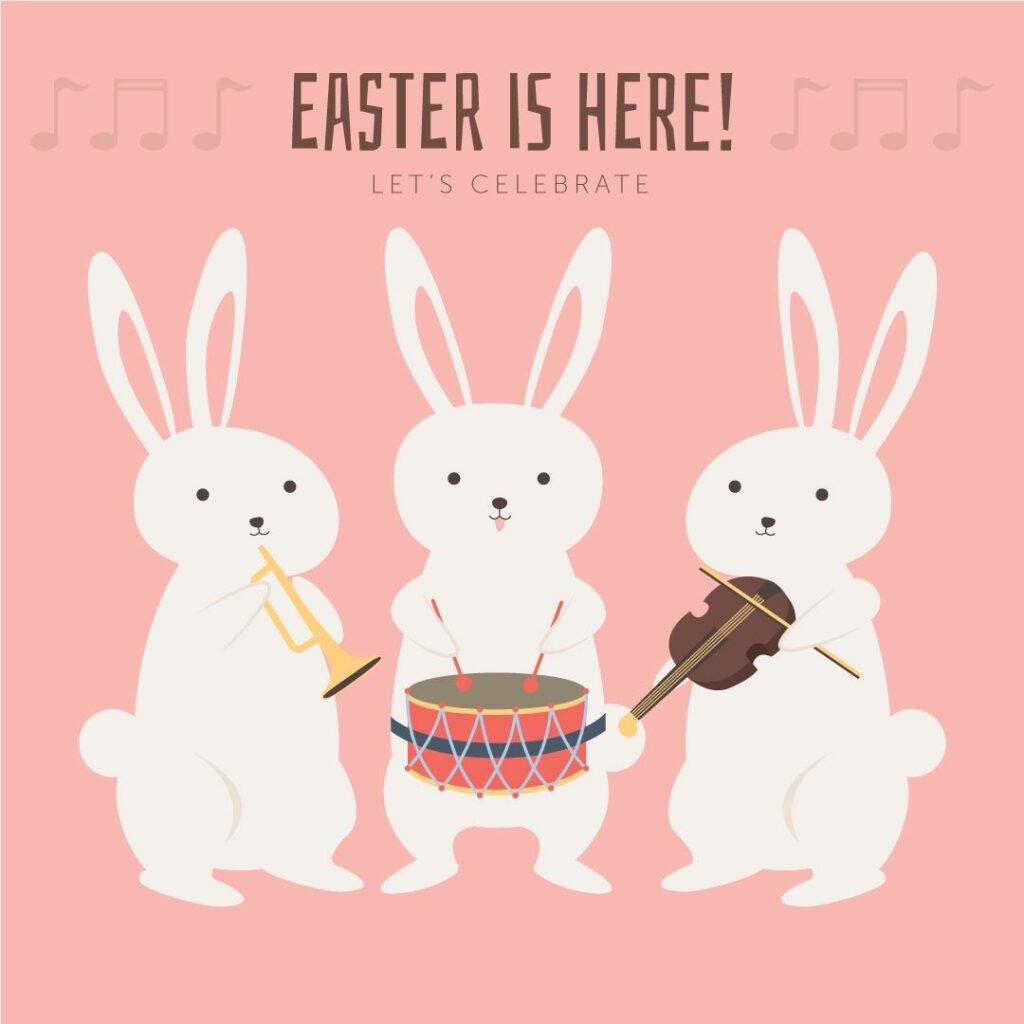 Free Printable Graphics Easter Bunny Quartet