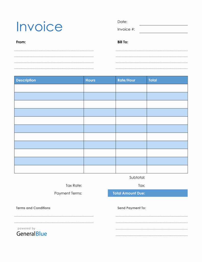 Free Printable Invoices Templates Blank Callstorm