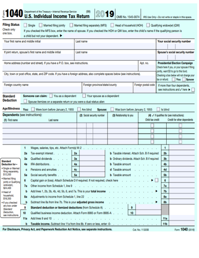 Free Printable IRS 1040 Forms 2021 Tax Forms 1040 Printable