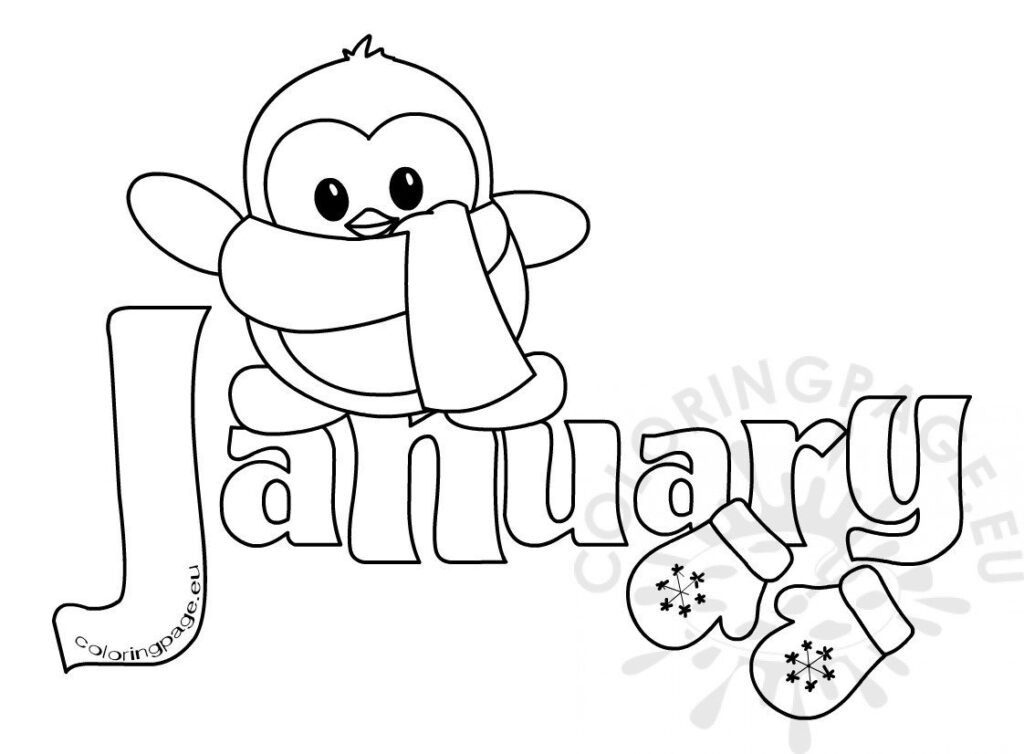 Free Printable January Coloring Pages