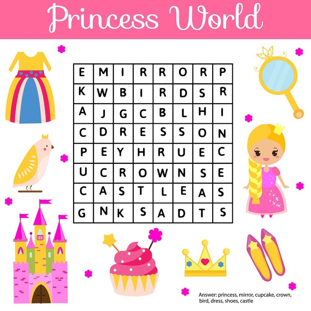 Free Printable Kids Word Search Puzzles