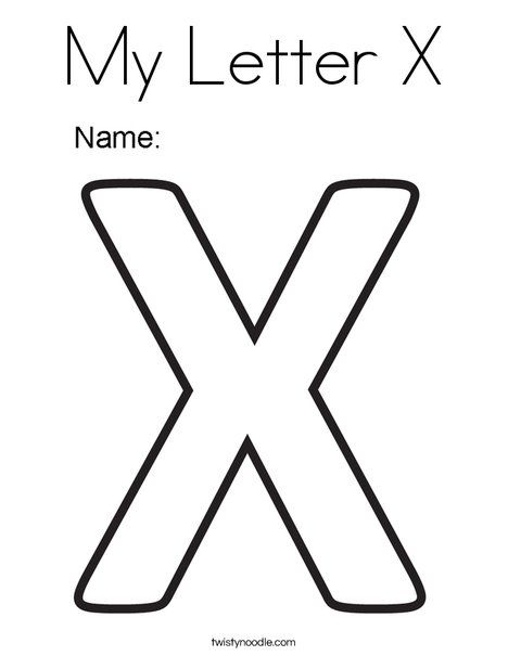 Free Printable Letter X Coloring Pages