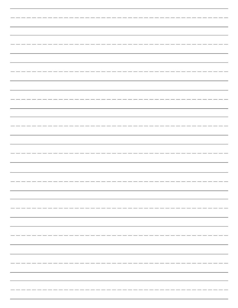 Free Printable Lined Paper Handwriting Paper Template Paper Trail 