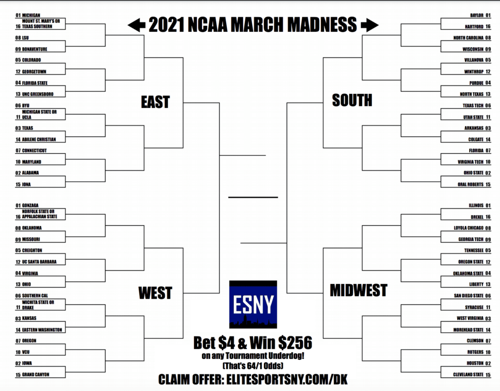 Free Printable Ncaa Brackets With Dates And Times Download Free