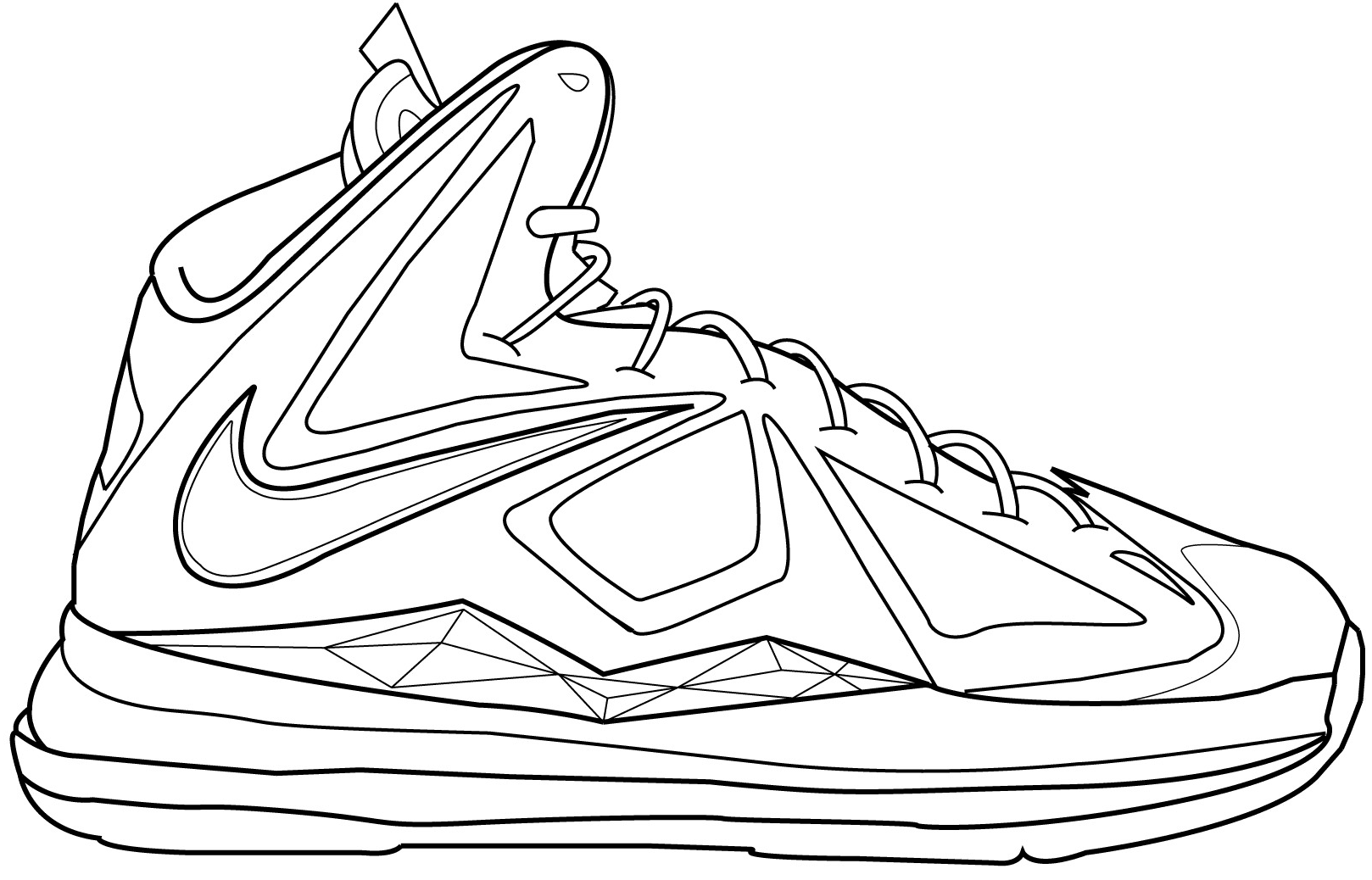 Free Printable Nike Shoe Coloring Page Free Printable Coloring Pages