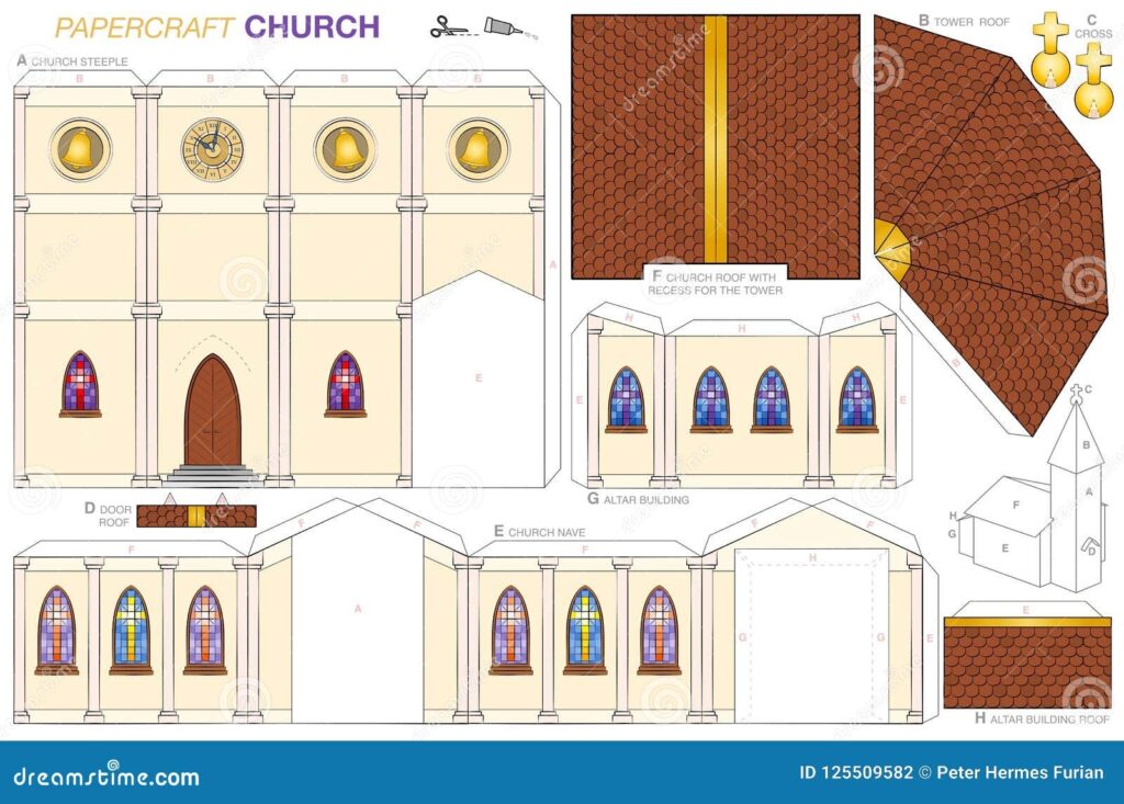 Free Printable Paper Church Template PRINTABLE TEMPLATES