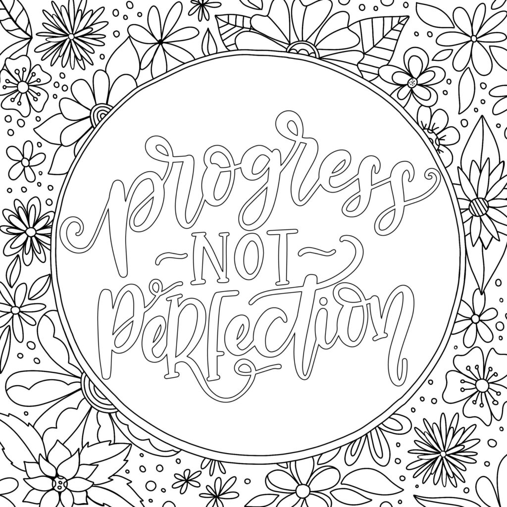 Free Printable Positive Quotes Coloring Pages