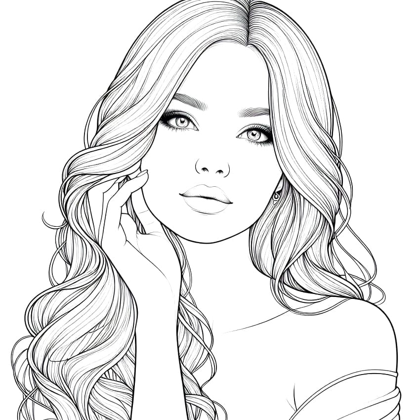 Free Printable Realistic Girl Coloring Page Download Print Or Color
