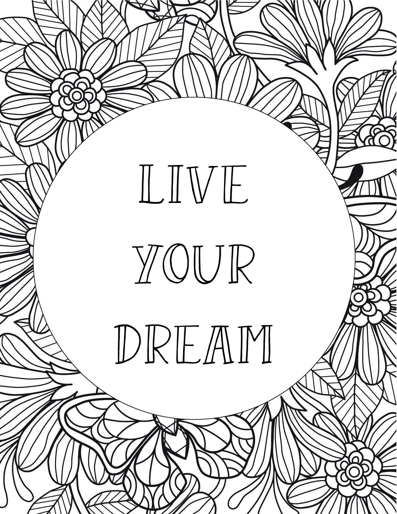 Free Printable Sayings Coloring Pages