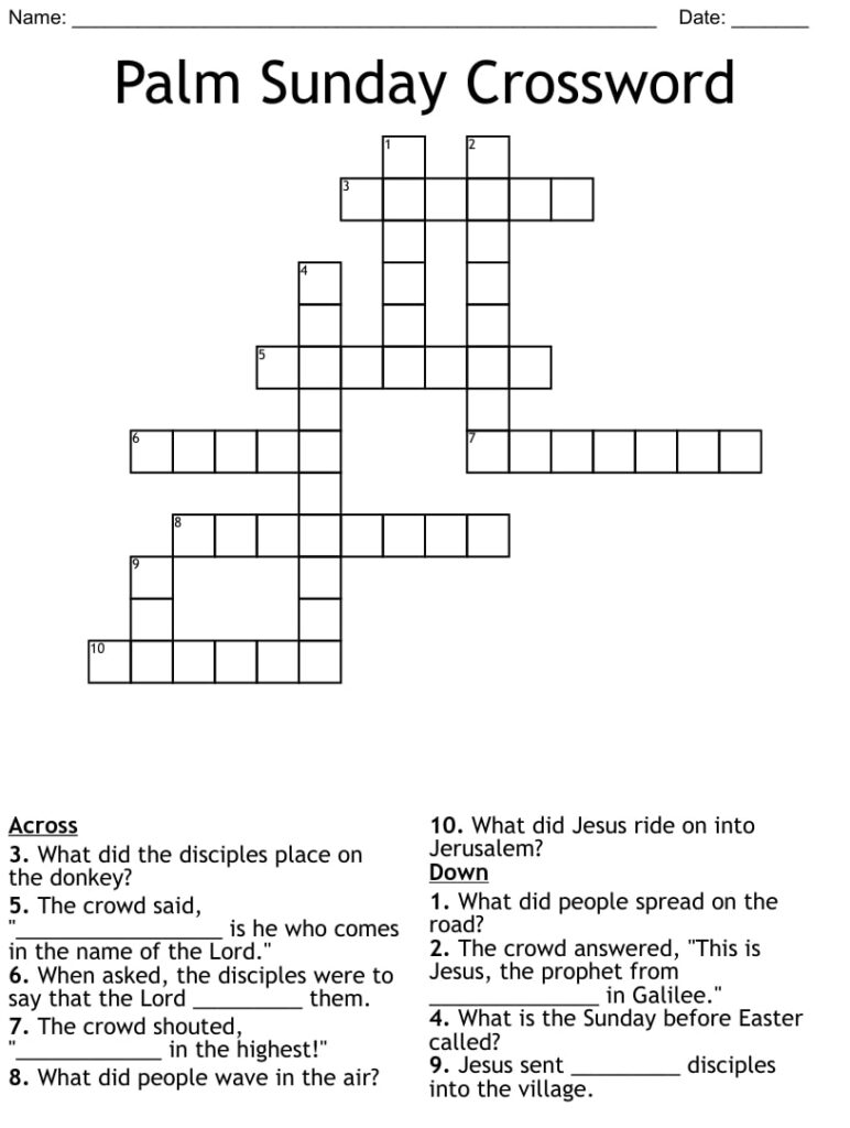 Free Printable Sunday Crossword Puzzles Printable JD